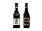 To flasker rødvin, en Barolo fra 2020 og en Amarone della Valpolicella Classico.
