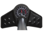 Bicycle pump with gauge: pressure in PSI and BAR.