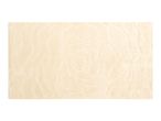 Beige rectangular bath mat with a carved rose pattern