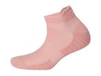 Single pink athletic sock with textured patterns