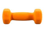 Orange foam dumbbell on a black background