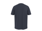 T-shirt PARKSIDE azul escuro, vista traseira, com uma pequena etiqueta preta na manga esquerda.