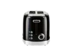 Silvercrest 980 W black two-slice toaster.