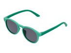 Green sunglasses with dark lenses