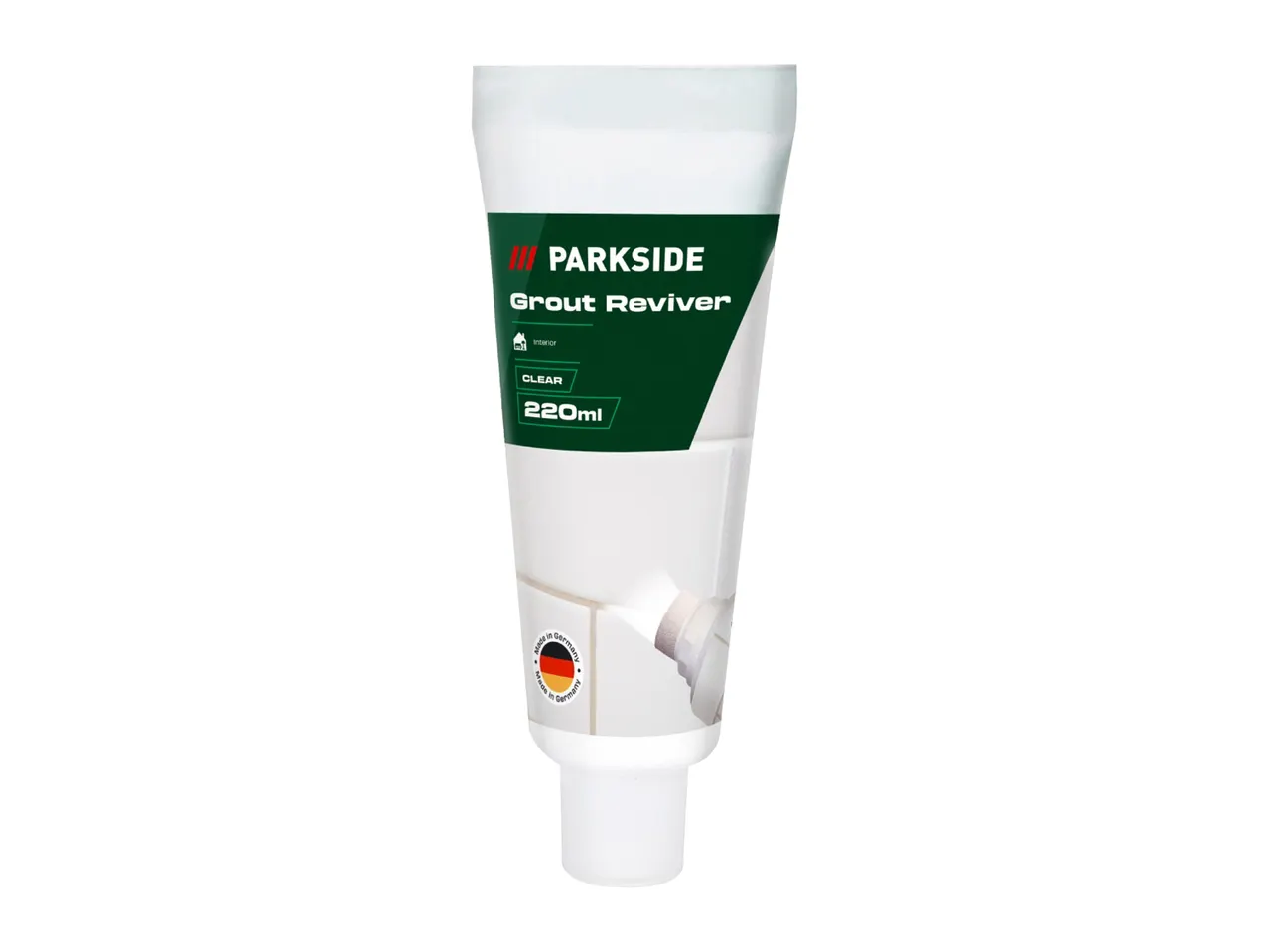 Grout Reviver tube, clear, 220ml, for interior use, made in Germany.