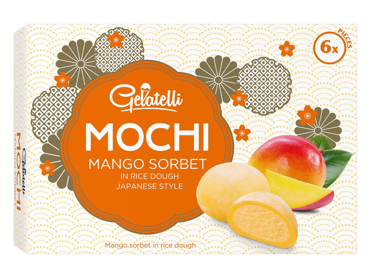 Ghirardelli mochi mangó sorbet jégkrém.