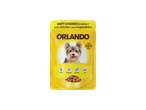 Orlando: Zachte brokjes in jus met kip en groenten voor honden.