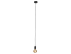 LIVARNO home Taklampa: En enkel svart taklampa med en glödande glödlampa.