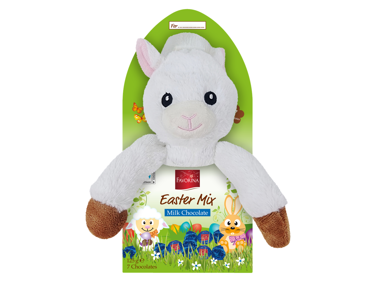 Favorina Easter Mix melkchocolade met knuffellam.