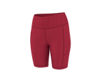 CRIVIT moteriški trumpi tamprės raudonos spalvos, su briaunotu audiniu.