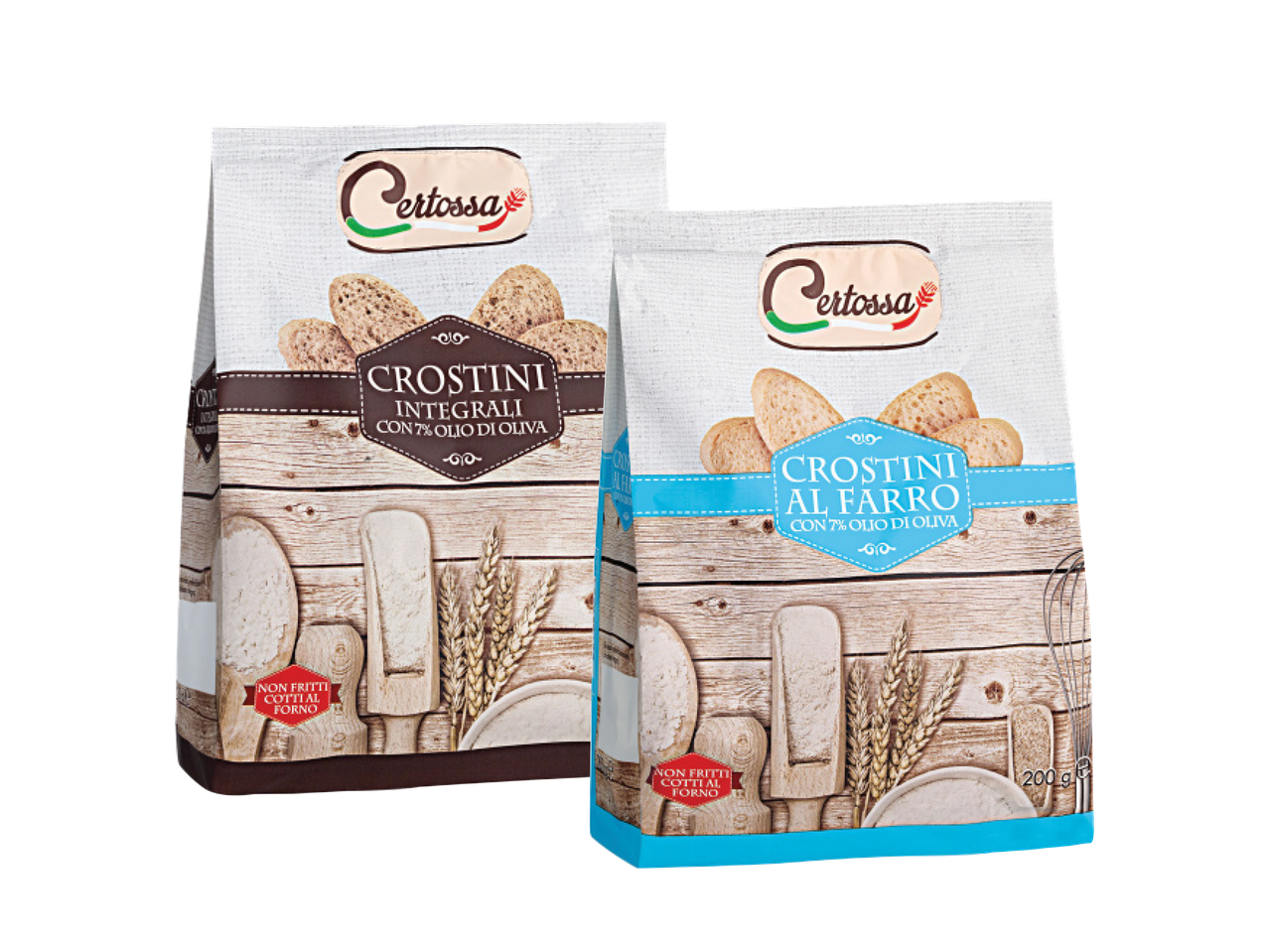 Crostini integrali o di farro