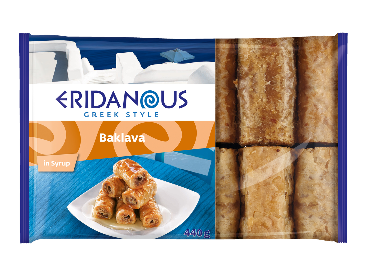 Eridanous Griekse stijl Baklava in siroop.