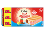Embalagem de 10 sanduíches de sorvete Gelatelli XXL, estilo napolitano.