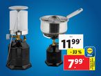 Prenosni plinski gorilnik s posodo, znižan na 7,99 €.