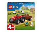 LEGO City 60461 Tractor with Trailer set, featuring a farmer, animals, and farm accessories.