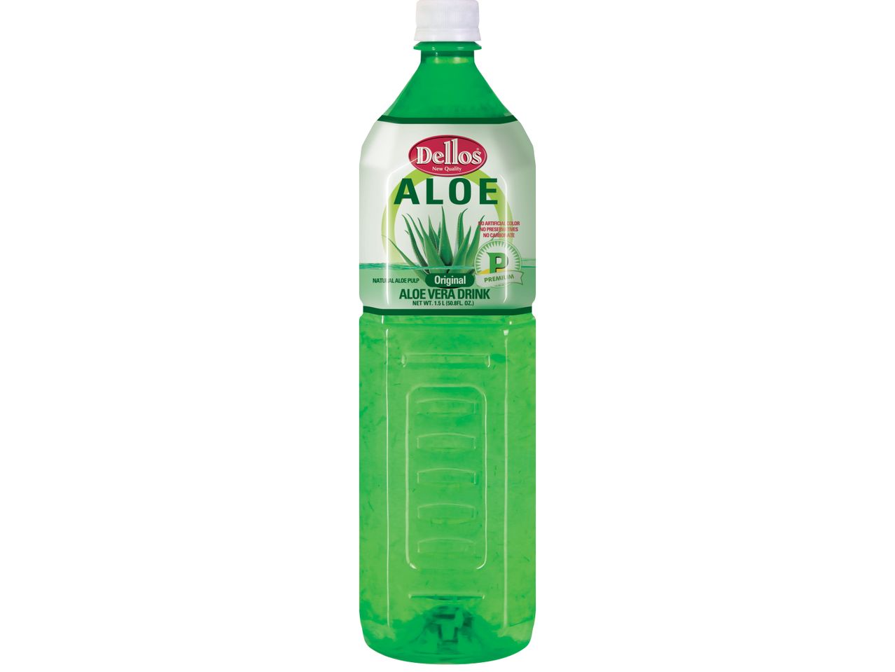 Бутилка Dellos Aloe Vera напитка.