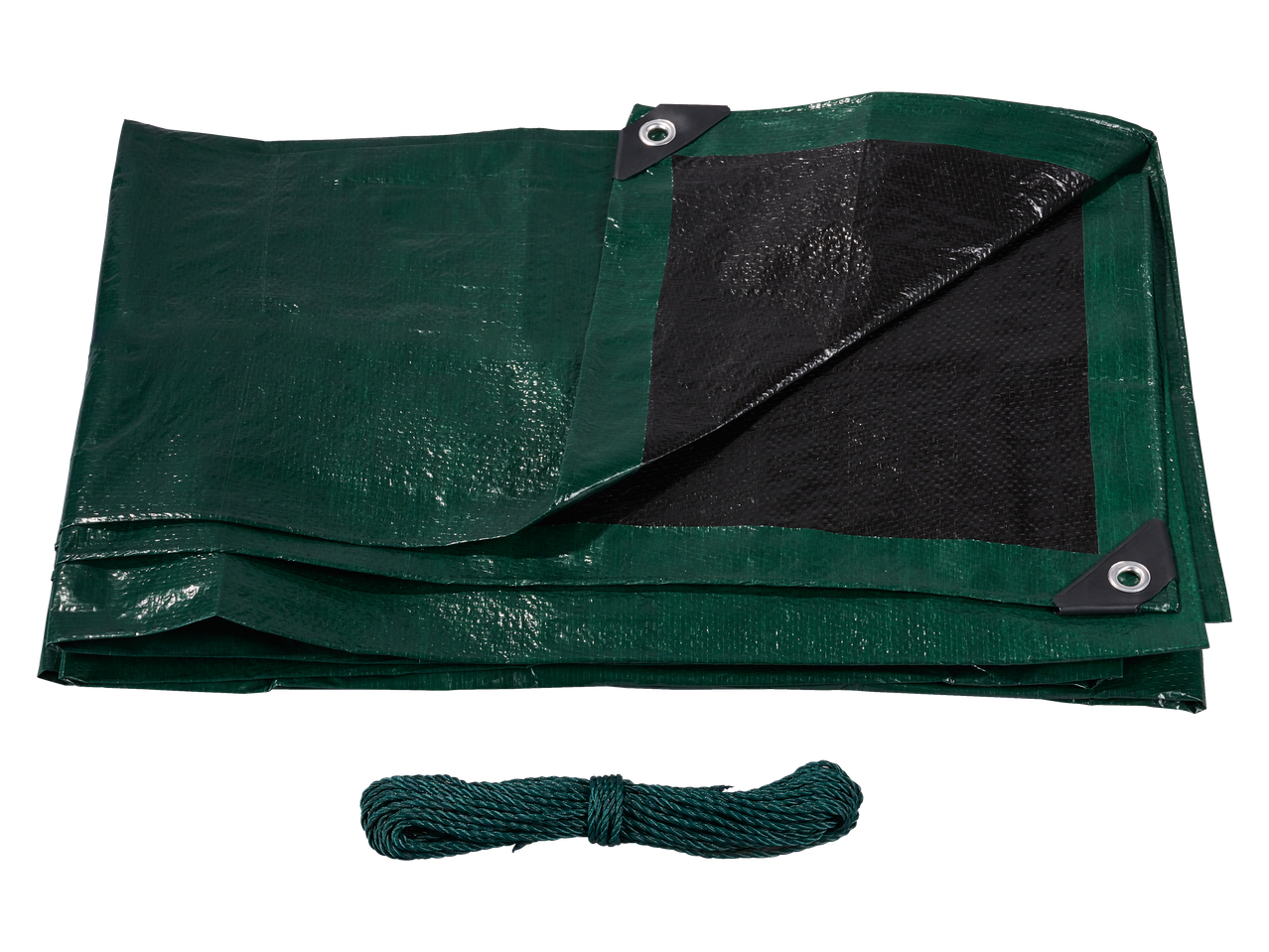 Parkside tumeroheline tent mustade detailide ja köiega.