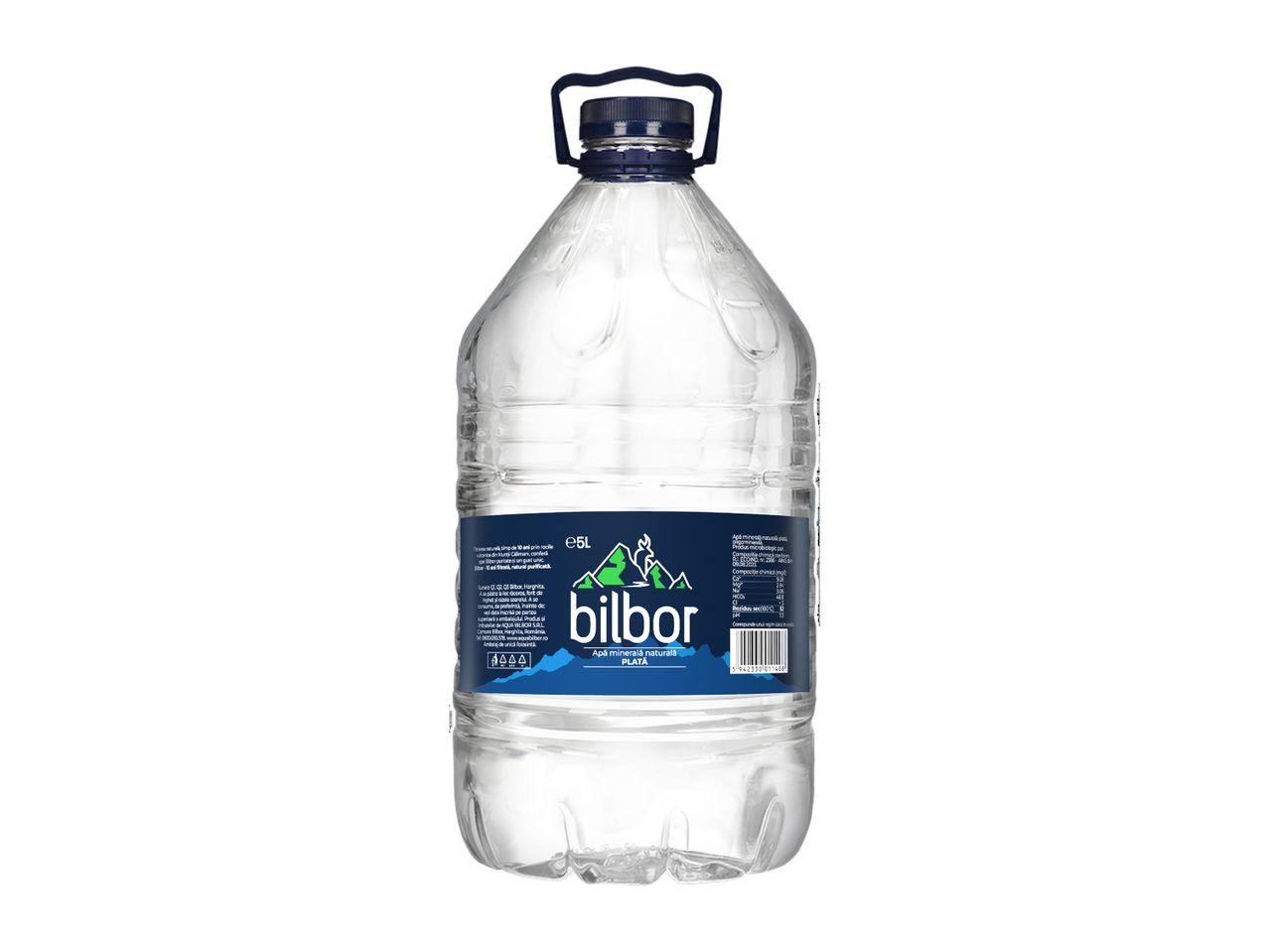 Sticla de 5L de apă minerală naturală Bilbor Plată.