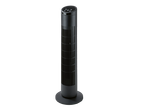 TRONIC stubni ventilator sa LED ekranom, crni, na crnoj pozadini.