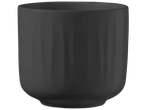 Keramische pot Naro in donkergrijs met ribbels