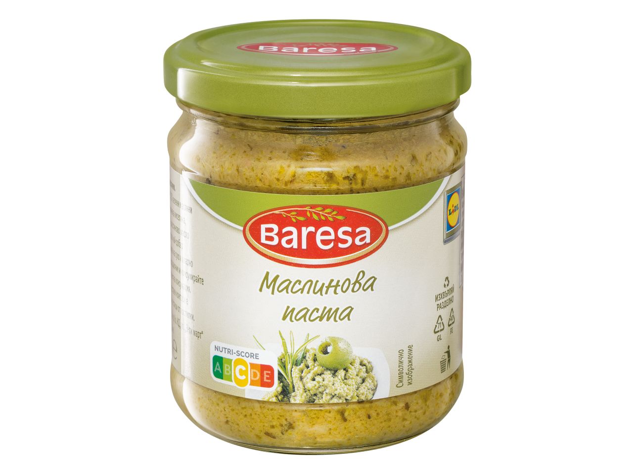 Буркан с маслинова паста от зелени маслини Baresa, 180 g/опаковка.
