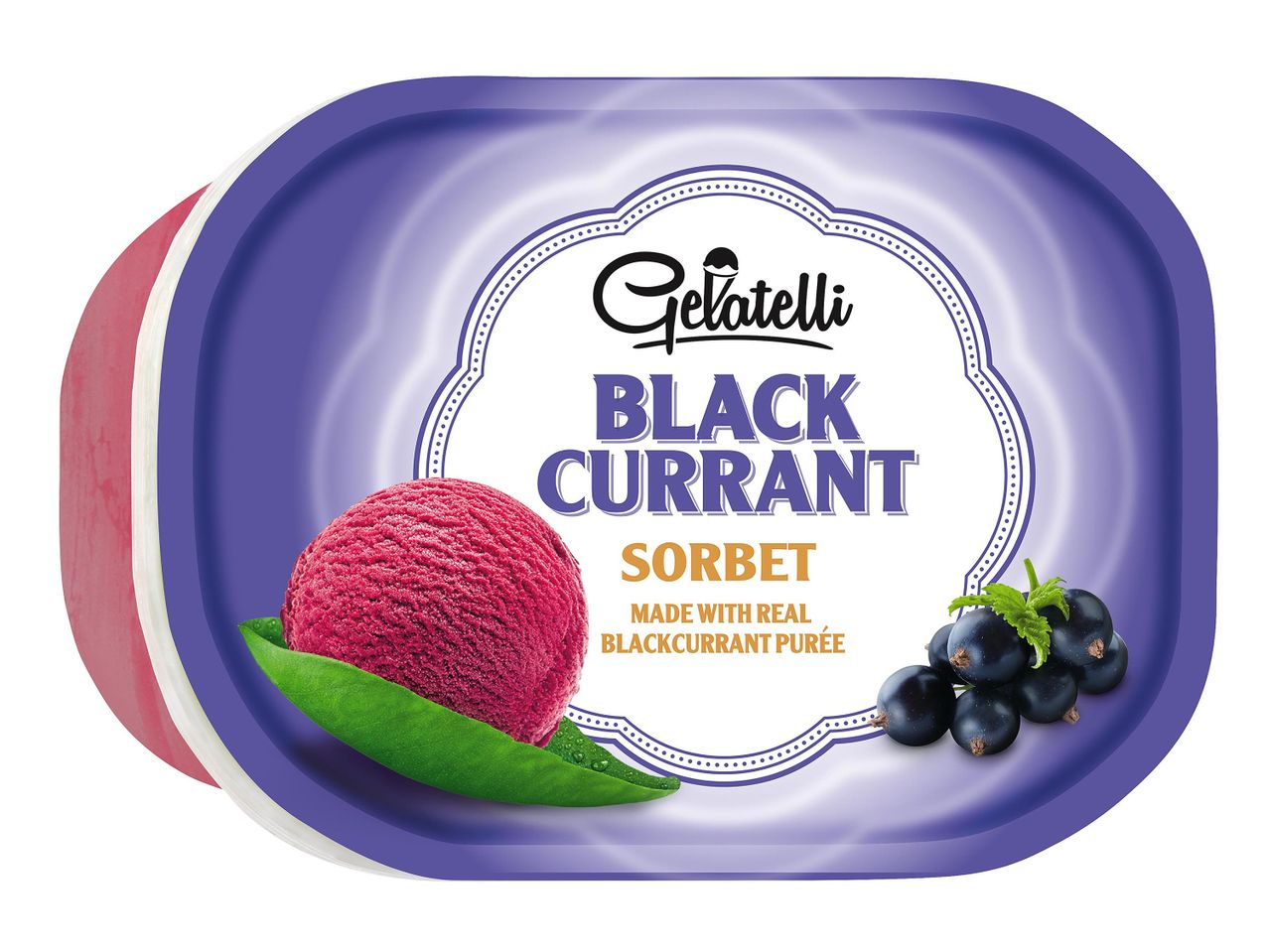 Gelatelli fekete ribizli sorbet: finom gyümölcsös desszert.
