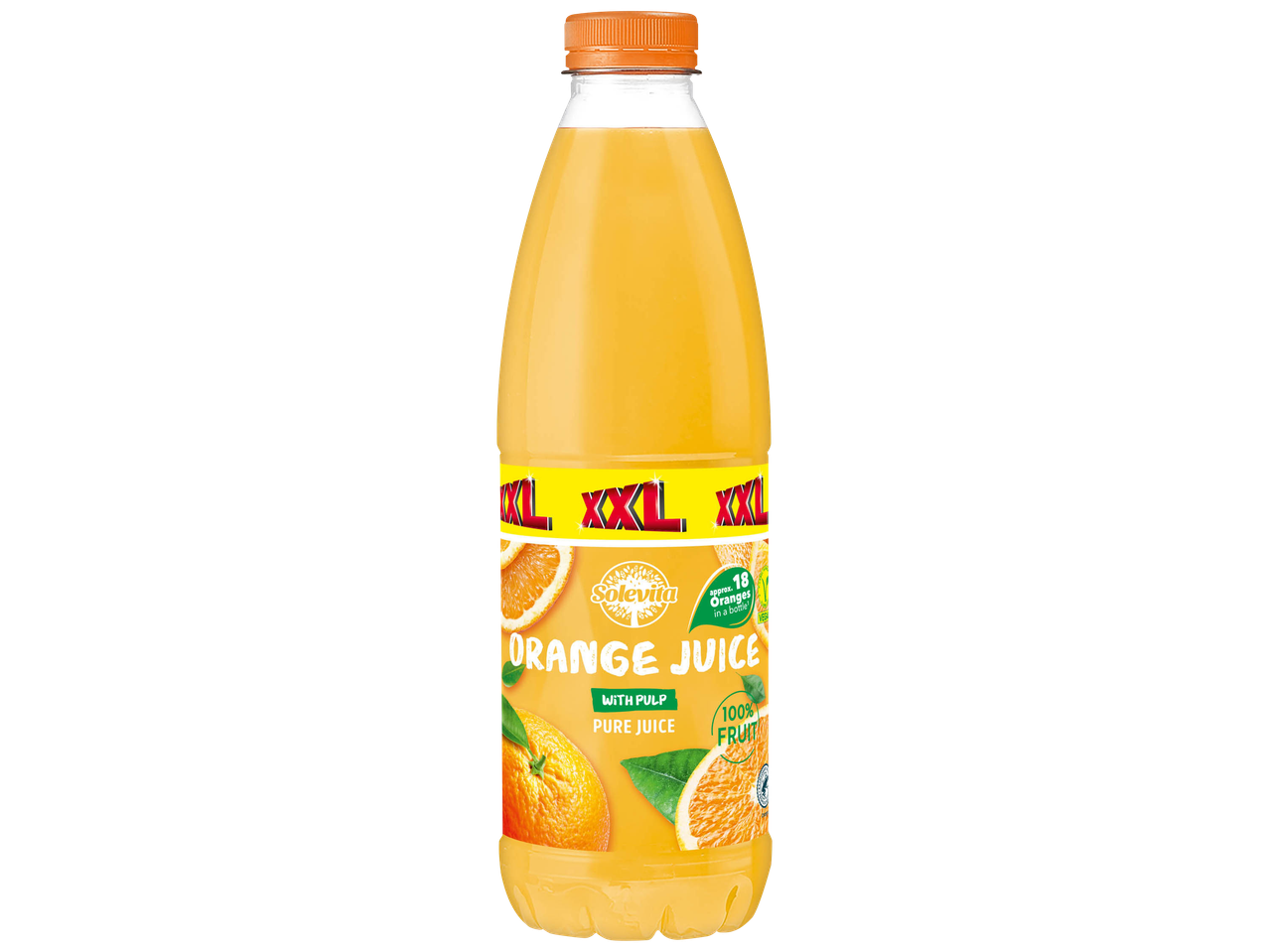 Bottiglia di succo d'arancia Granarolo.