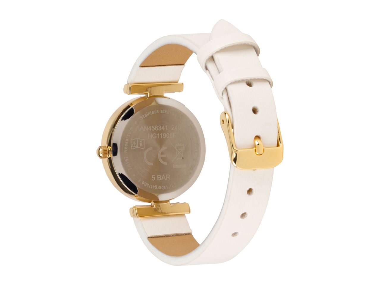 Go to full screen view: Auriol Watch with White PU Leather Strap & Jewellery Set - Image 2