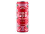 A can of Sunrise Strawberry Daiquiri, infused with nitrogen for a smooth velvety texture.