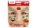 Csillámos, sütőtök mintás halloweeni arctetoválás szett.