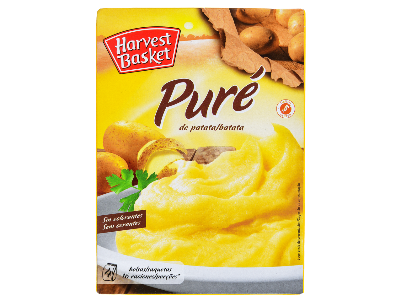 Harvest Basket Puré de batata, sem glúten, sem corantes, 16 porções.
