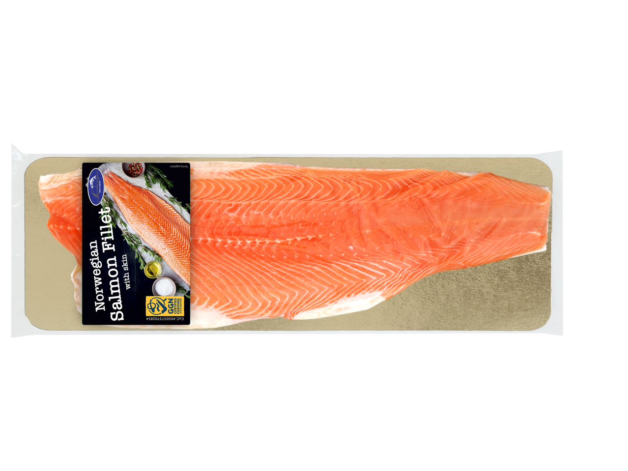 Łosoś atlantycki, filet ze skórą, XXL