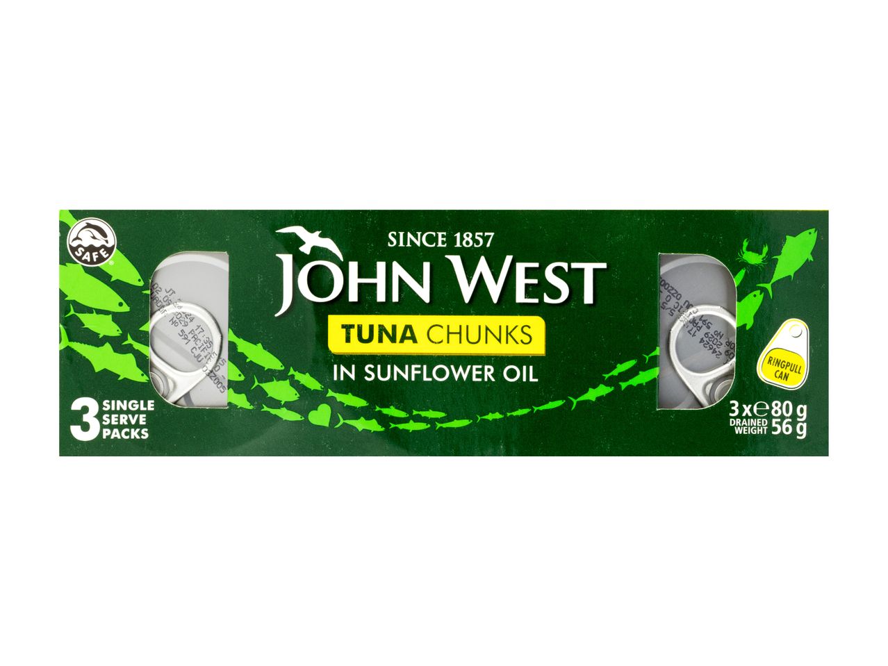 John West Tuna Chunks in sunflower oil, 3-pack.