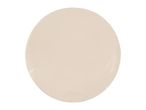Round, light beige, plain plate with a slightly glossy finish
