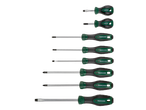 Set van 8 Parkside schroevendraaiers met ergonomische handgrepen.