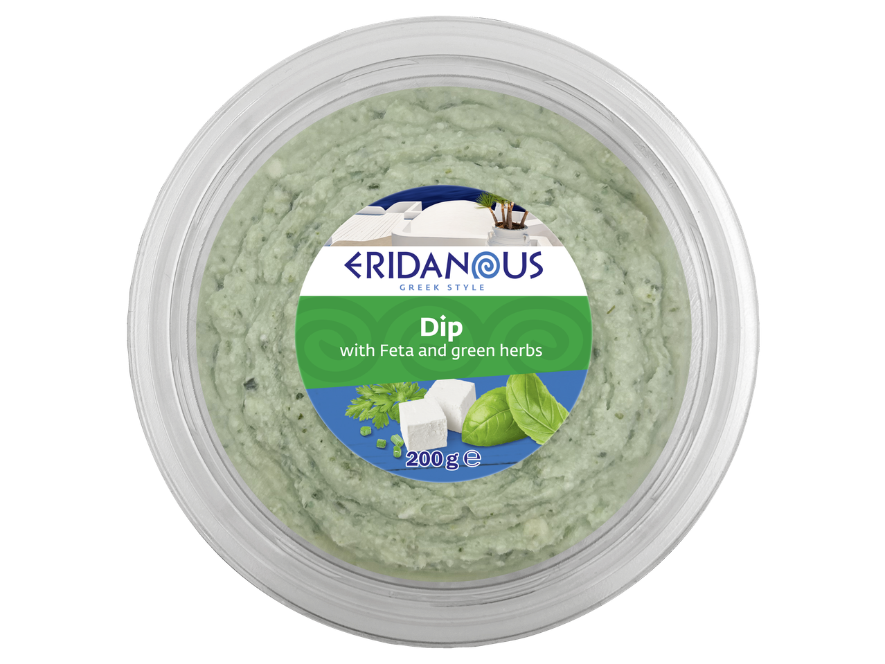 Eridanous feta dip met kruiden.