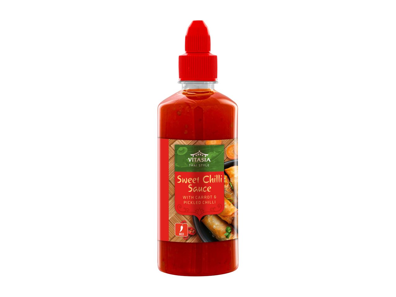 Vitasia Thai Style Sweet Chilli Sauce bottle with a red cap.