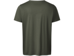 Tricou verde măslin cu mâneci scurte.