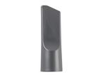 Grey crevice tool for a vacuum cleaner, isolated on a white background.