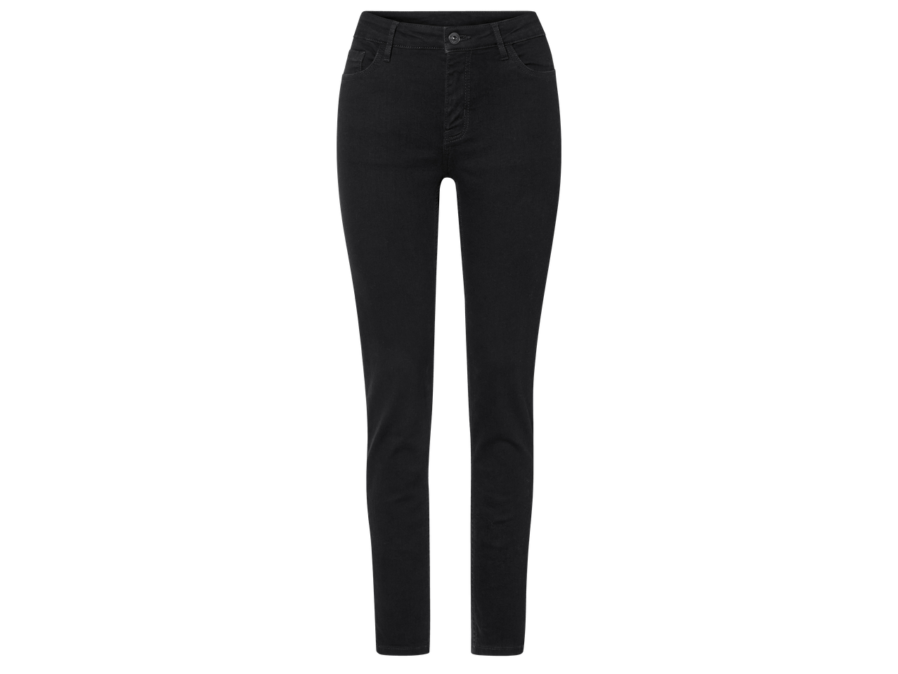 Черни дамски дънки с висока талия