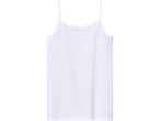 Weißes ärmelloses Top.