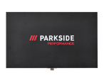 Cutie neagră cu logo-ul roșu și alb „PARKSIDE PERFORMANCE”.