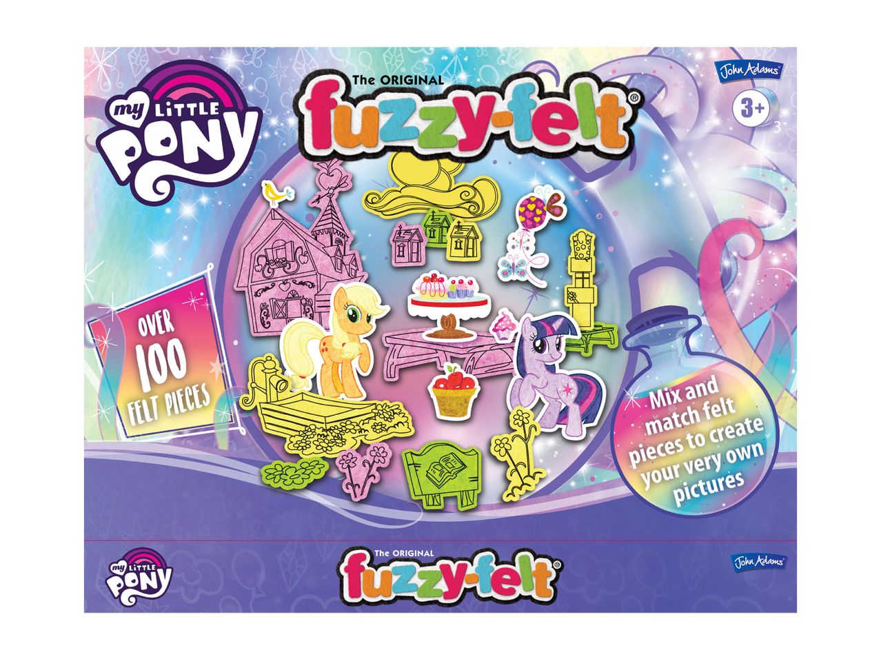 My Little Pony Fuzzy-Felt set with over 100 felt pieces for creating pictures.
