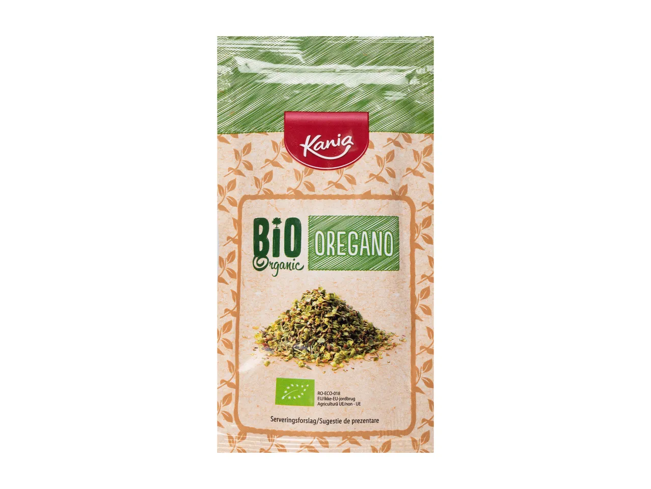 Kania Bio oregano: pachet de oregano organic uscat.