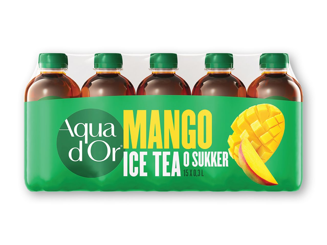 Vogu d'Or mango iste-pakke med seks flasker.