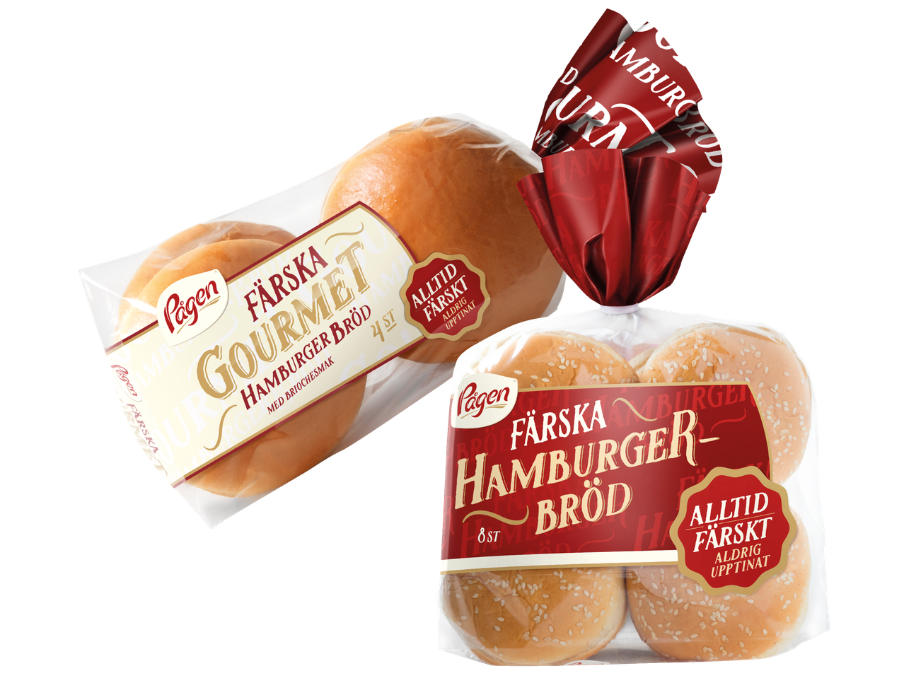 Färska hamburgerbröd