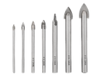 Set de burghie PARKSIDE pentru faianță, mărimi de la 3.0 la 12.0 mm.