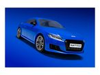A blue sports coupe car on a blue background, with the text 'Audi TT Coupé' on the front.
