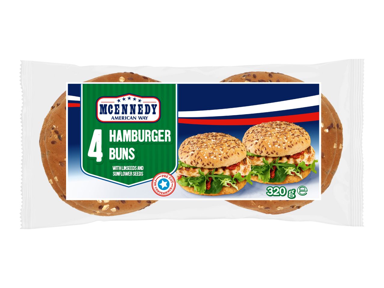4 Hamburger Buns