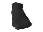Single black ankle sock on a white background